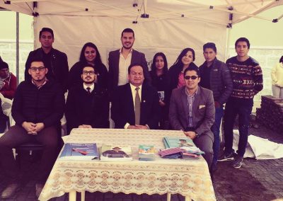 El equipo de la Defensoría Pública de Bolívar en la feria ciudadana en el cantón San Miguel