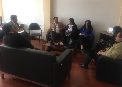 La Defensoría Pública de Bolívar durante la reunión de la Mesa de Justicia