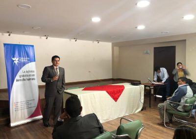 Cristian Verdugo, defensor público provincial del Cañar, asistió al encuentro