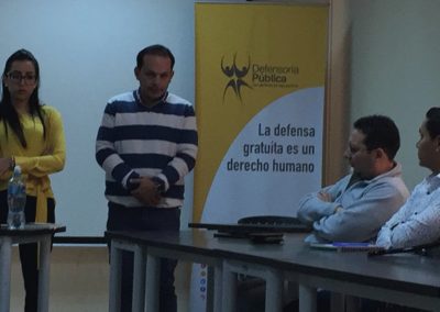 Ricardo Morales, Coordinador Nacional de Gestión de la Defensa Pública, durante el Taller sobre Criminología y Migración.