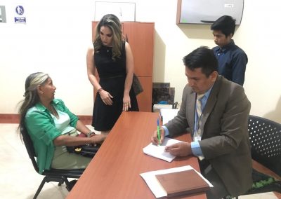 Michele Portaluppi Feraud, defensora pública Regional del Litoral, realizó una inspección en territorio