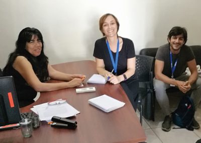 La Defensora Pública Provincial de Sucumbíos durante la reunión sobre Movilidad Humana