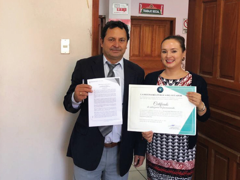 Loja: consultorios jurídicos gratuitos recibieron renovación de funcionamiento