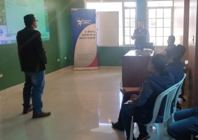 Los defensores, Juan Mancero y Margarita González, actuaron como facilitadores