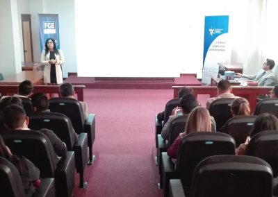 El defensor público provincial de Tungurahua, Ángel Jarrín junto a los facilitadores de la capacitación “Litigación Oral”