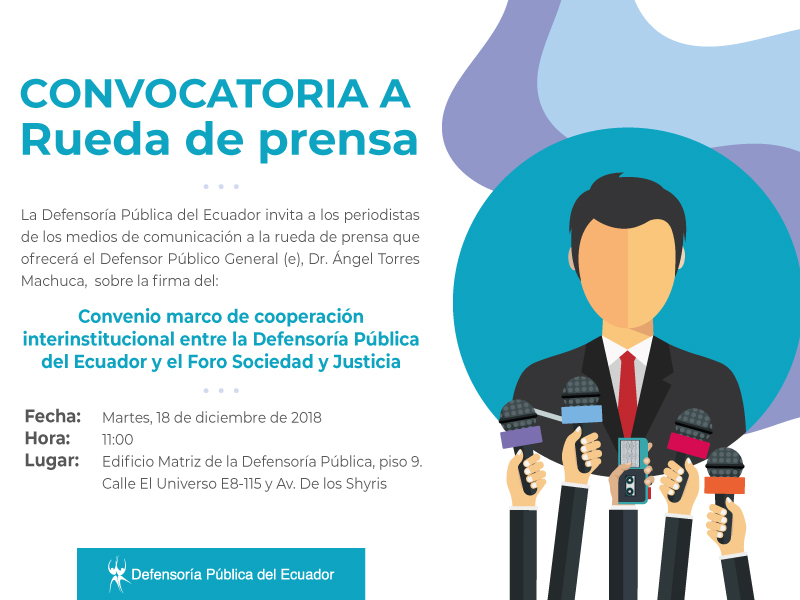 Capacitación y aporte de iniciativas para mejorar el sistema judicial son los ejes del convenio entre la Defensoría Pública y el Foro Sociedad y Justicia