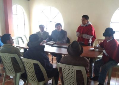 Durante la reunión con los representantes de Salinas, Guaranda