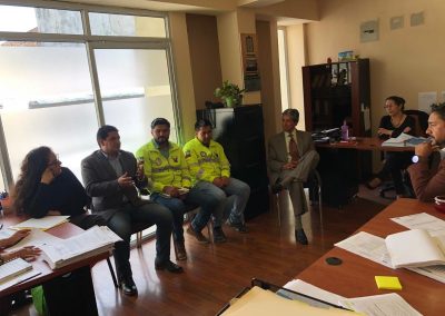El defensor público provincial del Cañar, Cristian Verdugo, durante la primera reunión del año del Comité Interinstitucional de Protección a Víctimas