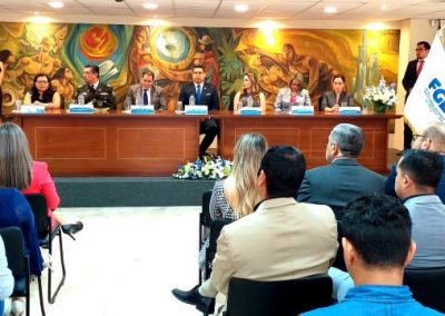 Michele Portaluppi, defensora pública Regional del Litoral durante la Rendición de Cuentas 2018 de la Fiscalía provincial del Guayas