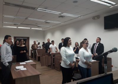 El personal misional de la Defensoría Pública de Santo Domingo de los Tsáchilas durante la capacitación sobre litigación de delitos sexuales