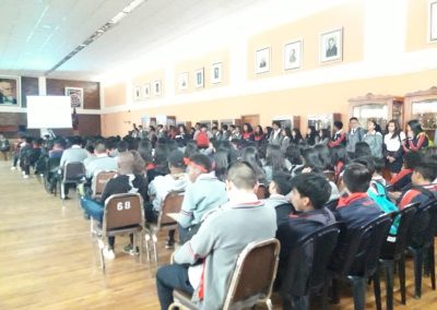 Estudiantes y padres de familia de la unidad educativa Juan Montalvo de Quito, reciben charlas de prevención de violencia de género y consumo de drogas