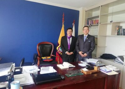 Reunión entre el Defensor Público Provincial de Chimborazo, Dr. Freddy Garzón Jarrín, y el Director Provincial del Consejo de la Judicatura de Chimborazo, Dr. Hernán Sobrevilla