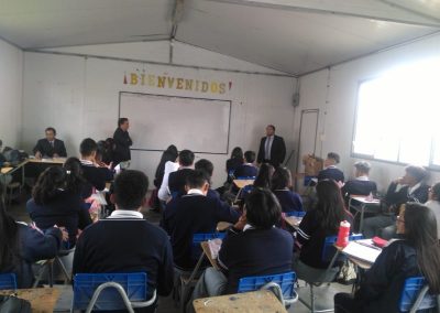 Estudiante del Colegio Aida Gallegos de Moncayo reciben charla sobre “Prevención y Erradicación de Violencia dentro del núcleo familiar”