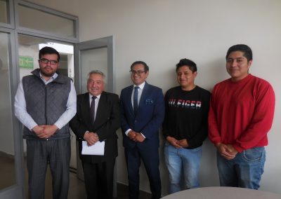 La autoridad provincial durante la reunión de trabajo con el director del Consejo de la Judicatura