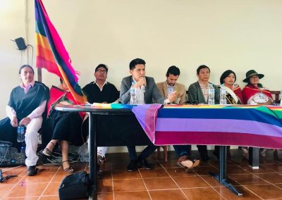 Ab. Danilo Sulca, interviene en encuentro con el pueblo Salasaka