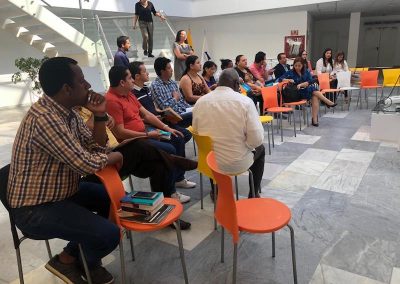 Defensores Públicos y asistentes legales de la provincia de Esmeraldas durante el seminario “Justicia Juvenil Restaurativa”