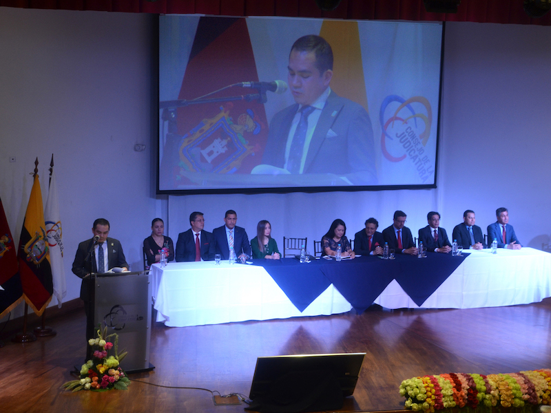 EL DEFENSOR PÚBLICO GENERAL DR. ÁNGEL TORRES MACHUCA ABRE EL ACTO DE PRESENTACIÓN DEL PLAN ESTRATÉGICO DE LA FUNCIÓN JUDICIAL 2019 – 2025