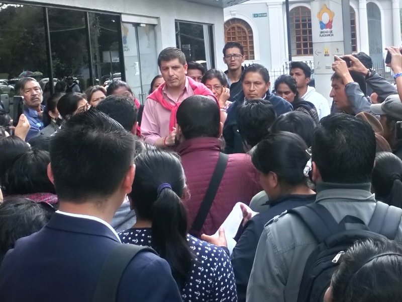 Defensores públicos asumen casos de detenidos en delito flagrante durante protestas, en Quito