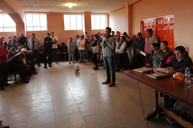 Tungurahua: Comunidad de Pueblo Viejo participó en una charla informativa