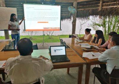 El personal misional de la Defensoría Pública de Sucumbíos en el taller que dictó ACNUR y NRC.