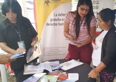 Usuarios de la parroquia Pacayacu recibieron información sobre los servicios que ofrece la Defensoría Pública, en Sucumbíos.
