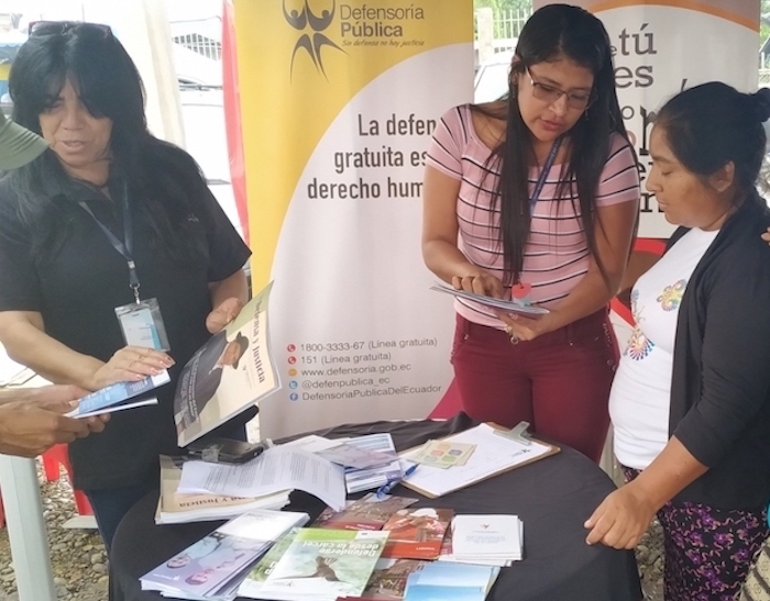 Sucumbíos: Usuarios participaron en feria informativa de la Defensoría Pública