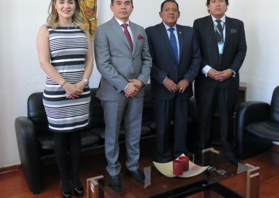 El Defensor Público General, Ángel Torres Machuca, durante la reunión con el director del Consejo de la Judicatura, provincial.