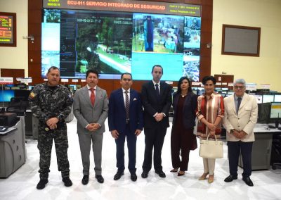 El Defensor Público General, Ángel Torres Machuca, en el Servicio Integrado de Seguridad ECU 911