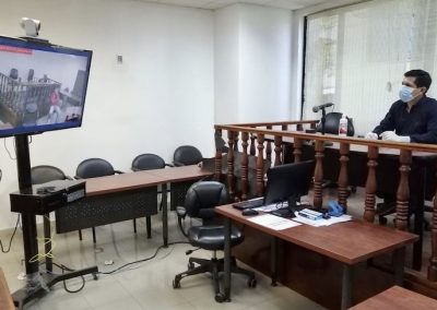 En Machala, Defensor Público a través de videoconferencia con los procesados