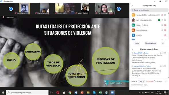 Personal del Distrito de Educación de Bolívar recibe charla sobre violencia intrafamiliar en cuarentena