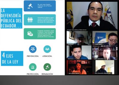 El Defensor Público General, Ángel Torres Machuca, durante su ponencia sobre “Defensa técnica de víctimas de violencia de género”.