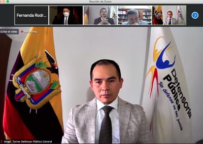 El Defensor Público General, Ángel Torres Machuca, en la apertura de la capacitación sobre reformas al Código Integral Penal.