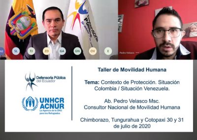 El Defensor Público General, Ángel Torres Machuca, inaugura la capacitación de movilidad humana con el apoyo de Acnur.
