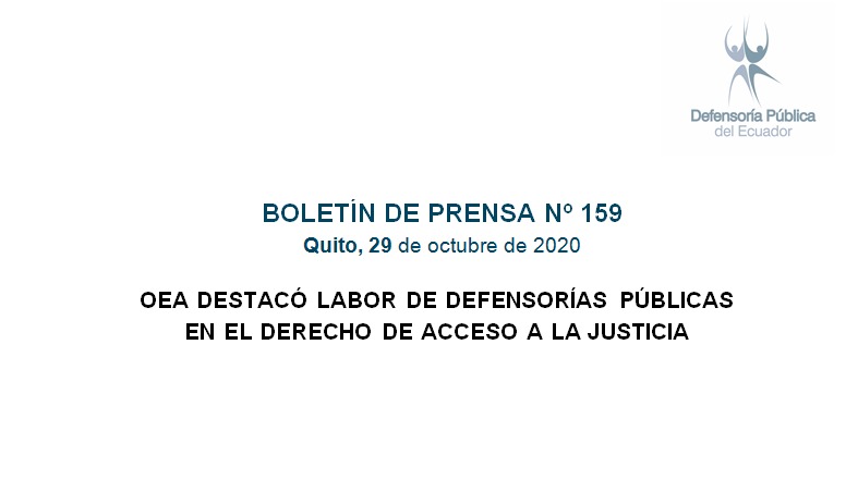 OEA DESTACÓ LABOR DE DEFENSORÍAS PÚBLICAS EN EL DERECHO DE ACCESO A LA JUSTICIA